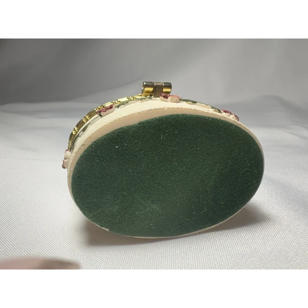 Vintage Style Trinket Box with Victorian Shoe Lid-Floral Porcelain Keepsake box
